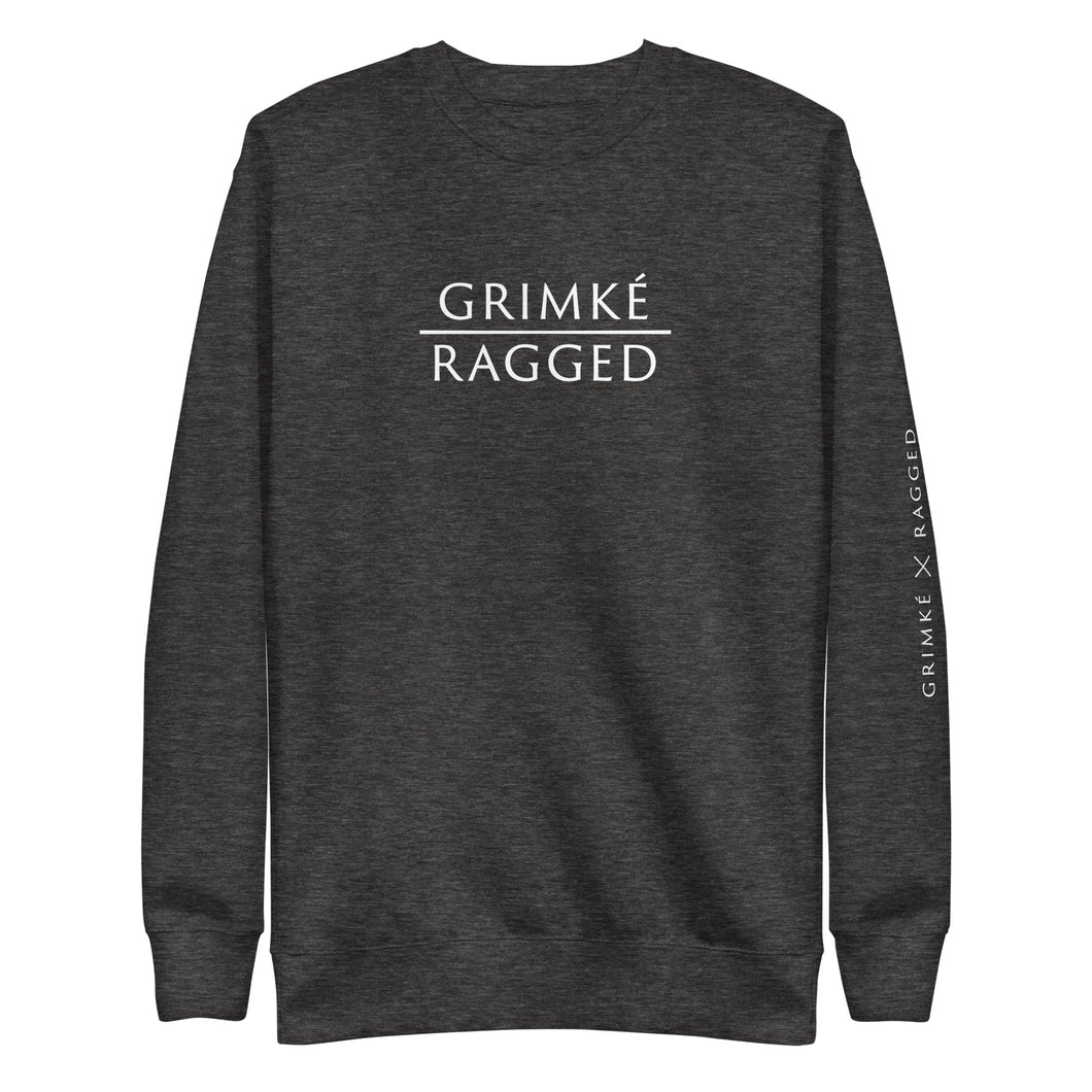 Grimké x Ragged Premium Fleece Crewneck Sweatshirt (Charcoal)