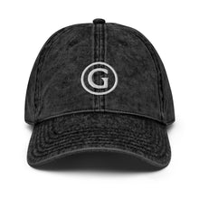 Load image into Gallery viewer, Grimké ‘G’ Vintage Dad Hat (Black)
